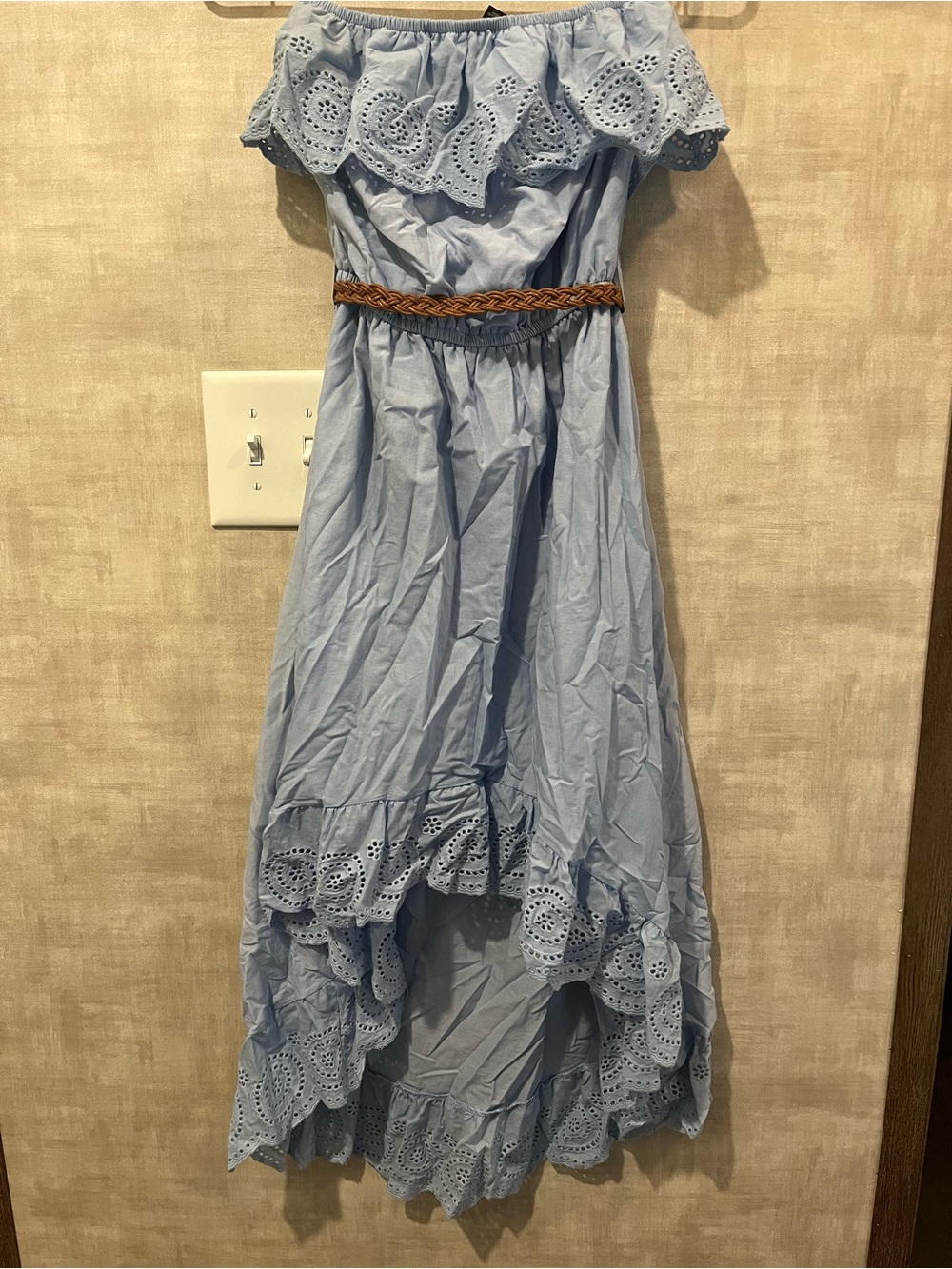 Light Blue Sleeveless Cottagecore Dress